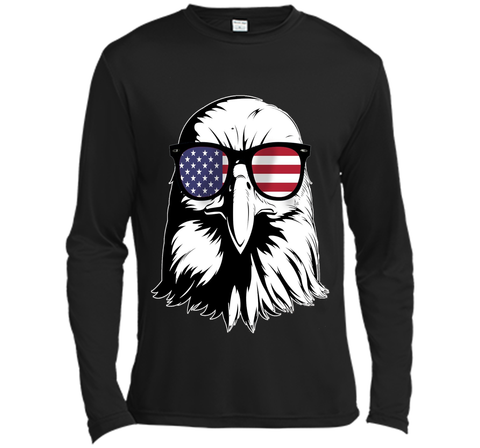 Bald Eagle T Shirt Patriotic Sunglass Shirt Red, White & Blu