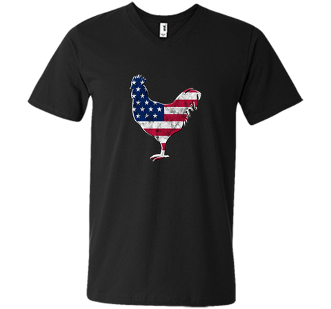 Chicken USA Flag Shirt Rooster 4th of July for Women Men