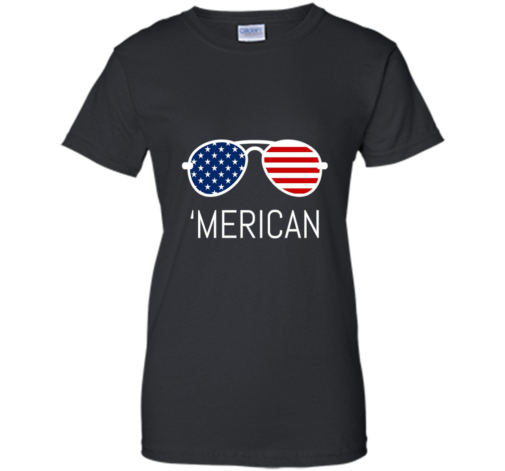 MERICAN Flag Sunglasses Tshirt For 4TH Of July