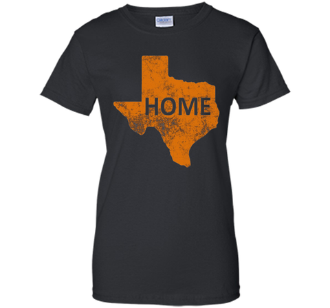 Home - Texas Orange on Blue T-Shirt