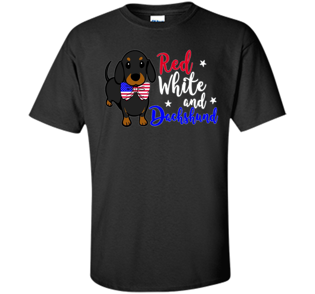 Red White and Dachshund Patriotic Dachshund lover T-Shirt