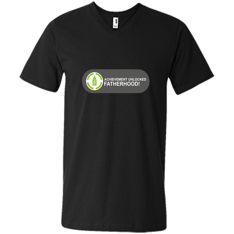 Achievement Unlocked Fatherhood Funny New Dad Gamer T-Shirt
