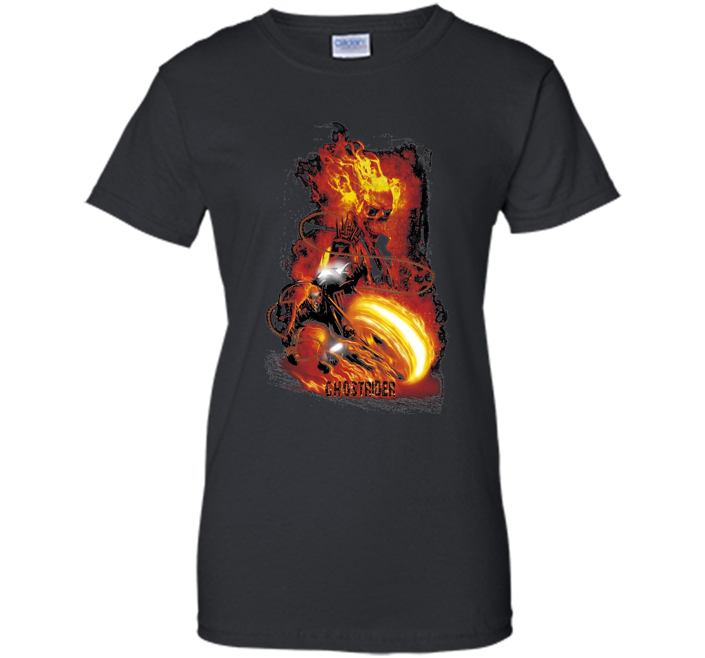Marvel Ghost Rider Fire Fury Graphic T-Shirt Adult HORROR t-shirt