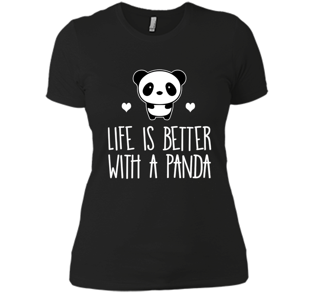 Life Is Better With A Panda Animal Bear Hearts T-Shirt