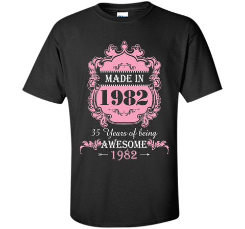Made In 1982 T Shirt- 35 Years Old 35th Birthday Gift