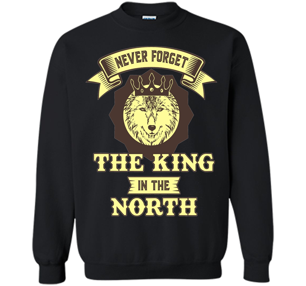 Never Forget The King in the North - Premium Cotton T-Shirt