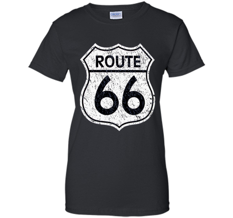 Historical Route 66 Distressed Vintage Look T Shirt