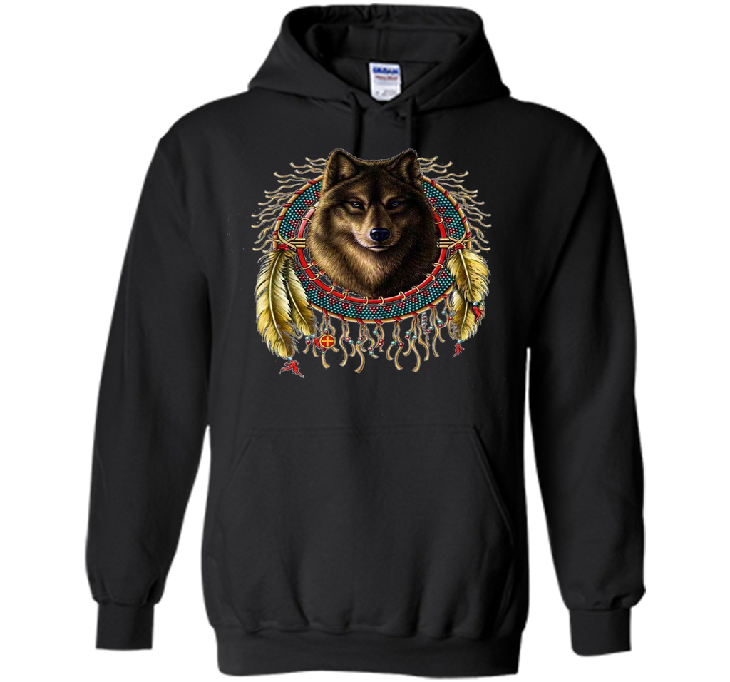 Native American T shirt - Wolf Dream Catchers