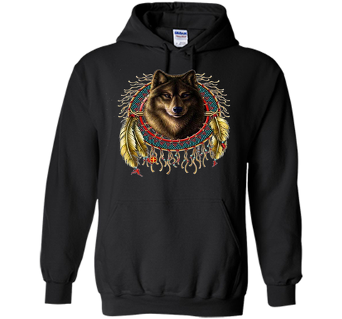 Native American T shirt - Wolf Dream Catchers