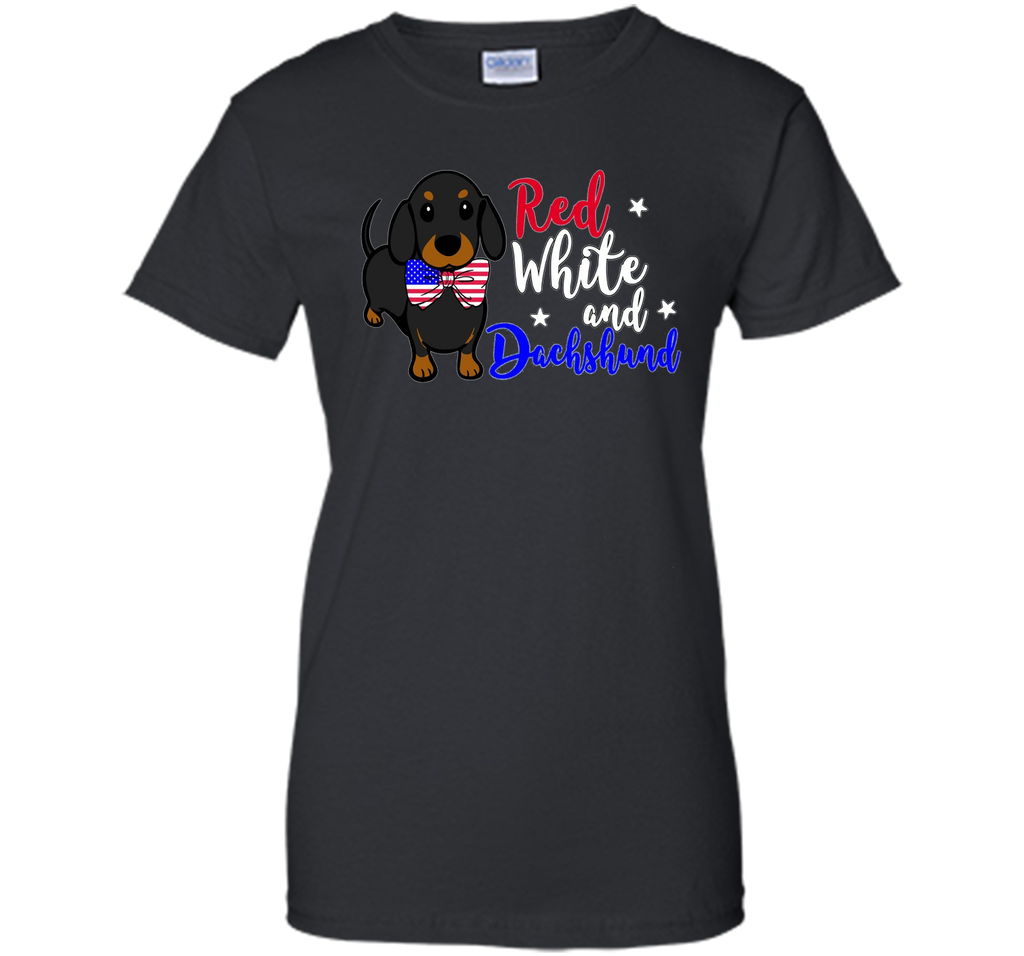 Red White and Dachshund Patriotic Dachshund lover T-Shirt