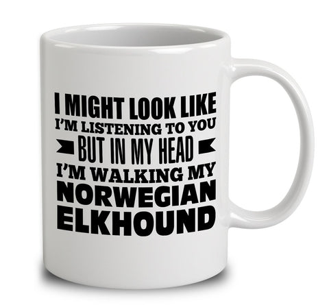In My Head I'm Walking My Norwegian Elkhound