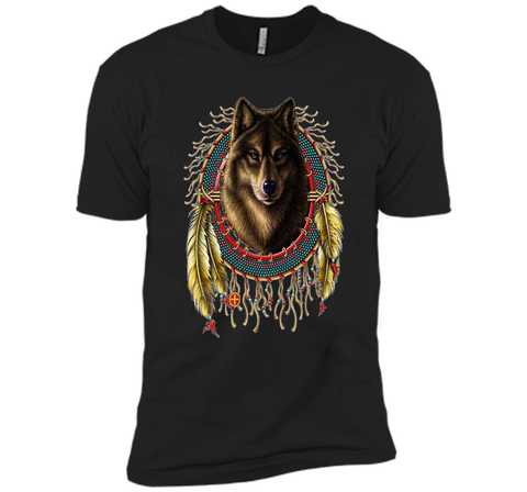 Native American T shirt - Wolf Dream Catchers