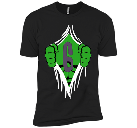 Green Man Chest Superhero Birthday Shirt For 6 Year Old Boys