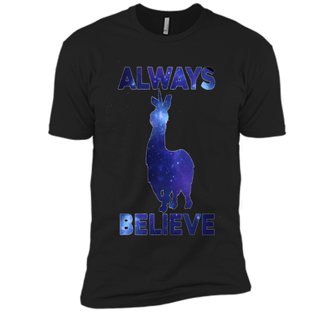 Always Believe Llamacorn Shirt - Graphic Galaxy T-Shirt