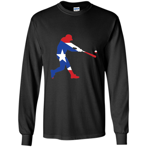 Puerto Rico Baseball T Shirt PR Batter Classic Flag T-Shirt