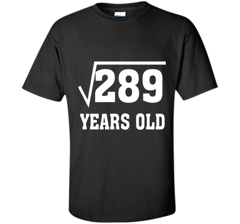 Square Root Of 289 Funny 17 Years Old T-Shirt 17th Birthday