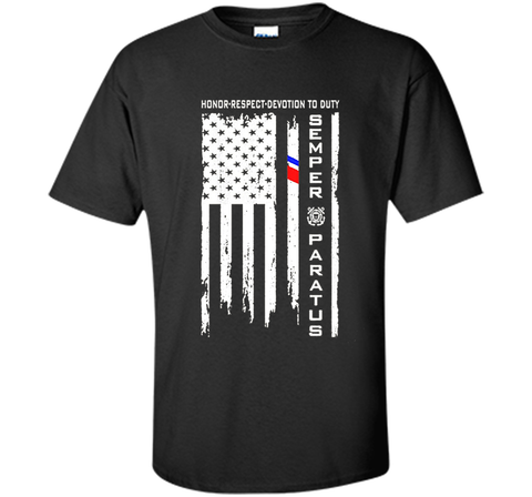 US Coast Guard American Flag - Semper Paratus Tshirt cool shirt