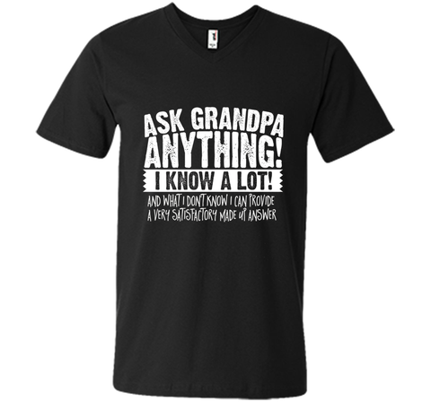 Men's Ask Grandpa Anything T-Shirt Funny Gift for Father's Day Tee