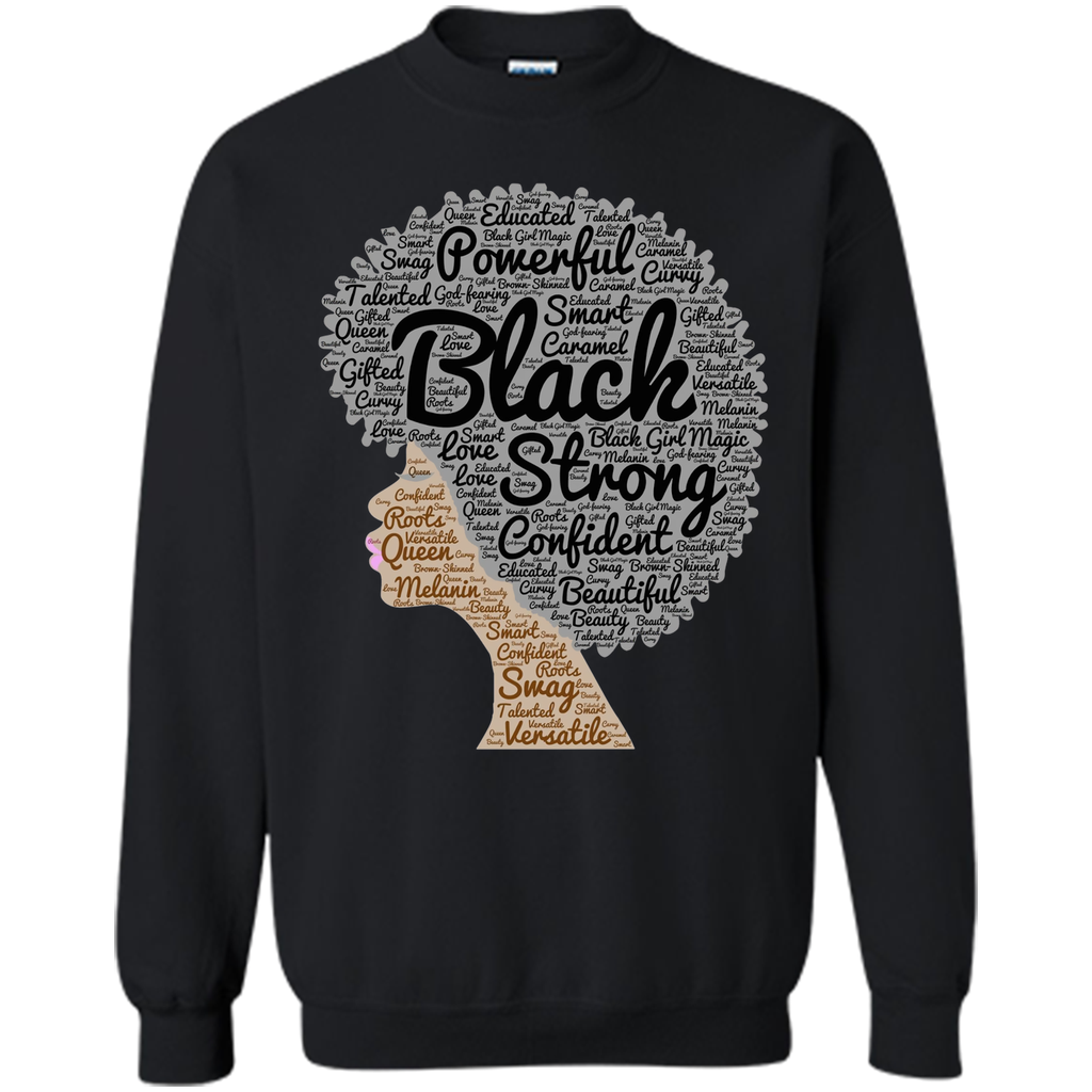 Afro Word Art Natural Hair T-Shirt for Black Women