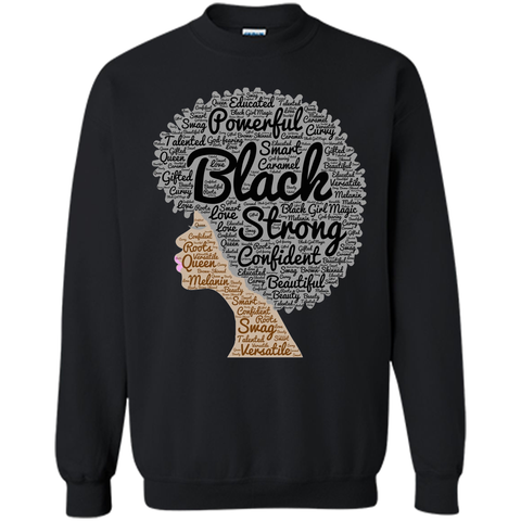 Afro Word Art Natural Hair T-Shirt for Black Women