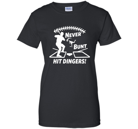 Funny Never Bunt Hit Dingers Baseball Hitter T-shirt