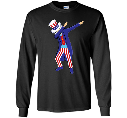 Dabbing Uncle Sam Shirt Funny 4th of July Boys Girls Adults