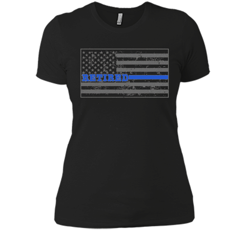 Retired Police Officer Shirt Thin Blue Line Flag Shirt