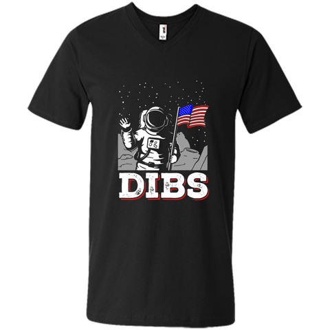 July 4 DIBS Flag On Moon Astronaut Space T-Shirt