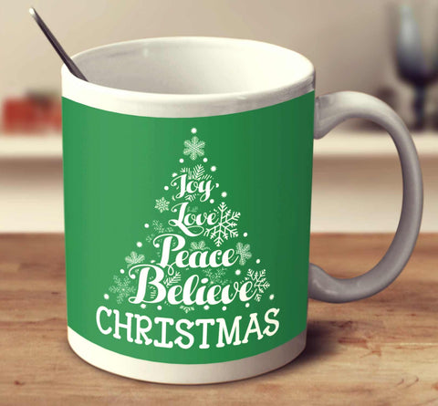 Joy, Love, Peace, Believe, Christmas