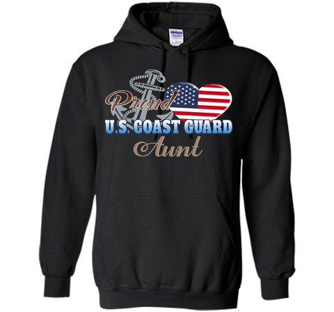 Proud U.S. Coast Guard Aunt Patriotic Heart T Shirt shirt