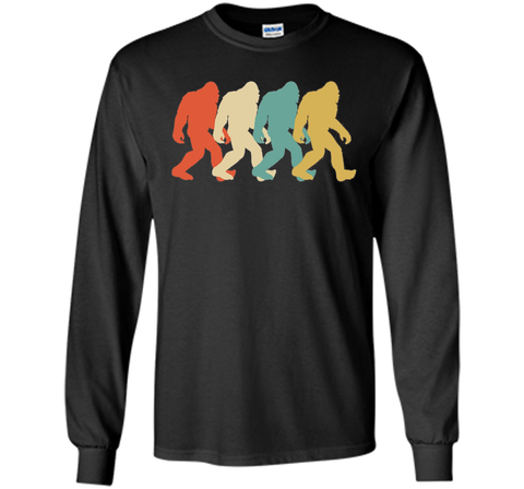 Bigfoot Silhouette Retro Pop Art Sasquatch Graphic T-Shirt