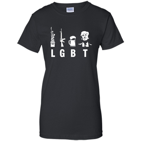 Liberty Guns Beer Trump Support T-shirts Funny Parody LGBT
