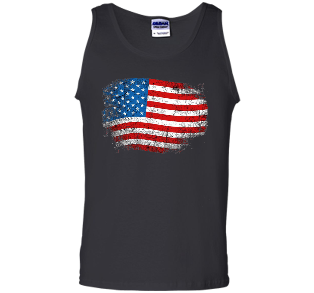 Cool Distressed American USA Flag Shirt 4th of July Clothing