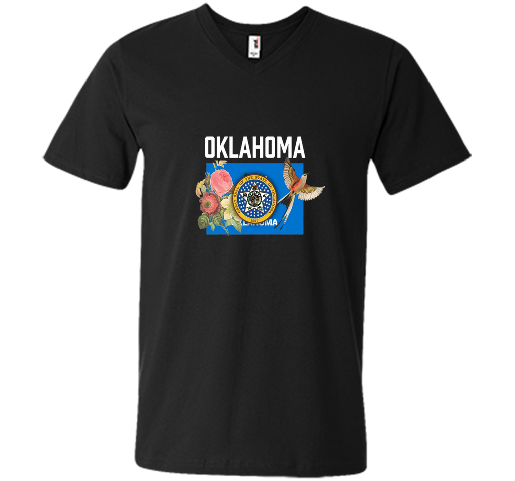 Oklahoma US State Flag Tee With State Bird & Flower T-Shirt