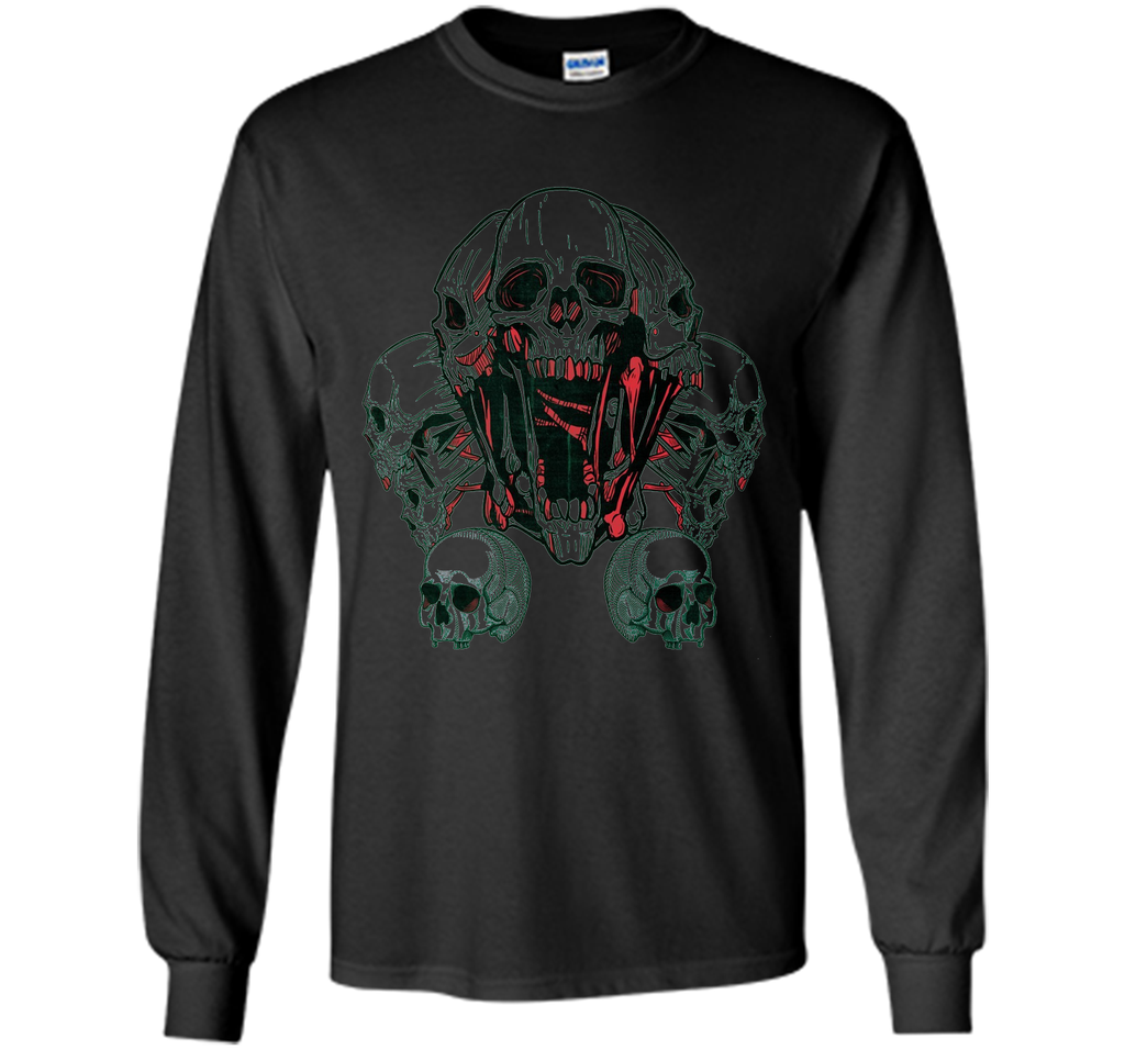 SKULLS - human skull - skeleton - horror - macabre t-shirt