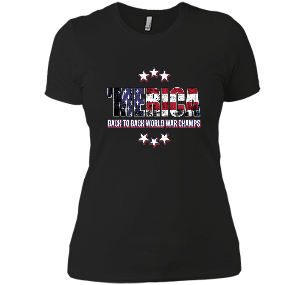 Merica Back to Back World Champs T-Shirt Fourth of July Tee