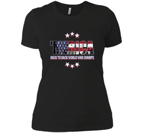 Merica Back to Back World Champs T-Shirt Fourth of July Tee