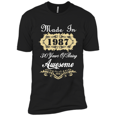 VINTAGE BORN IN 1987 T SHIRT 30 YEARS OLD BIRTHDAY