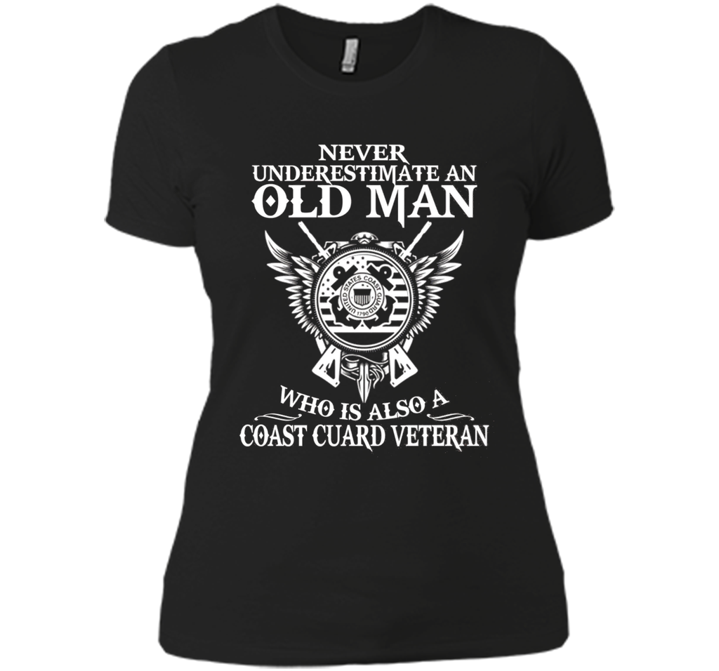 Never underestimate an old man coast guard veteran tshirt shirt