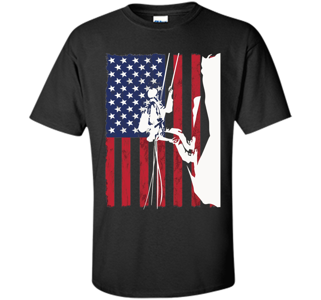 Climbing Patriotic Climber T Shirt