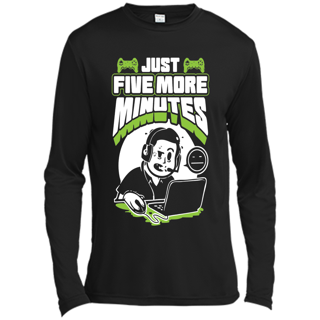 just five more minutes funny gamer shirt gaming t-shirts