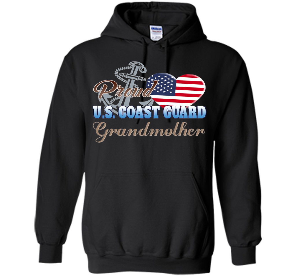 Proud U.S. Coast Guard Grandmother Patriotic Heart T Shirt shirt