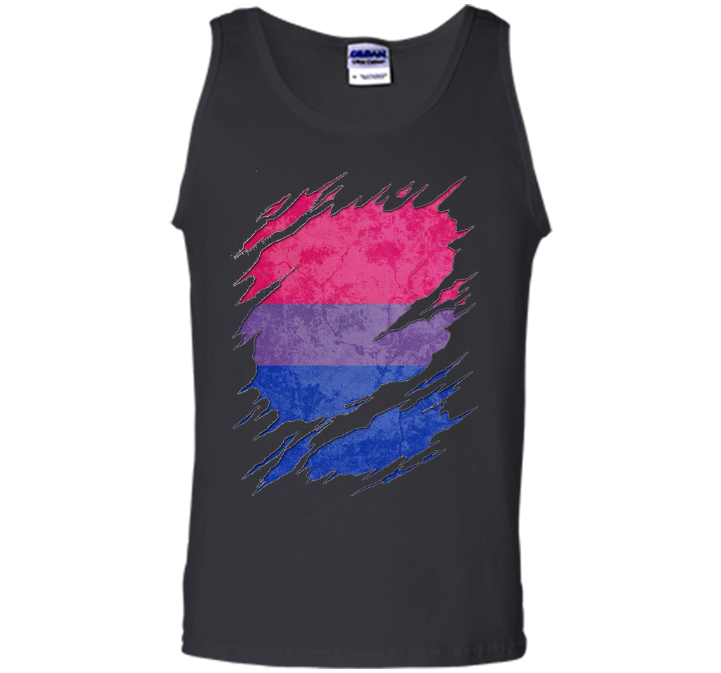 Bisexual Pride Flag Ripped T-Shirt