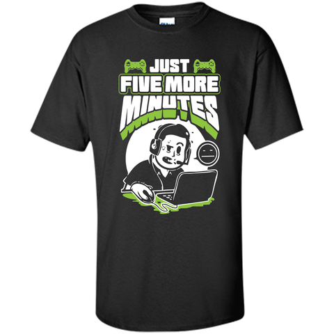 just five more minutes funny gamer shirt gaming t-shirts