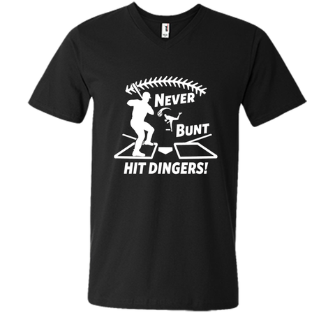 Funny Never Bunt Hit Dingers Baseball Hitter T-shirt