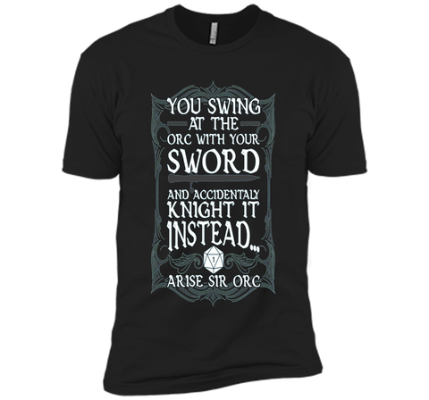 Arise Sir Orc Funny Tabletop RPG Shirt