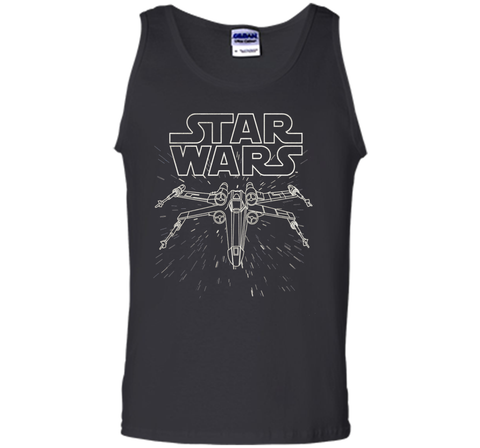 Star Wars X-Wing Fly Through Logo Lineart Graphic T-Shirt