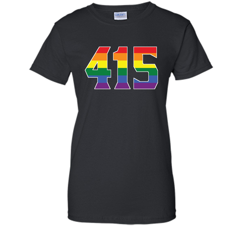 415 Area Code San Francisco CA Gay Pride LGBT Rainbow Shirt