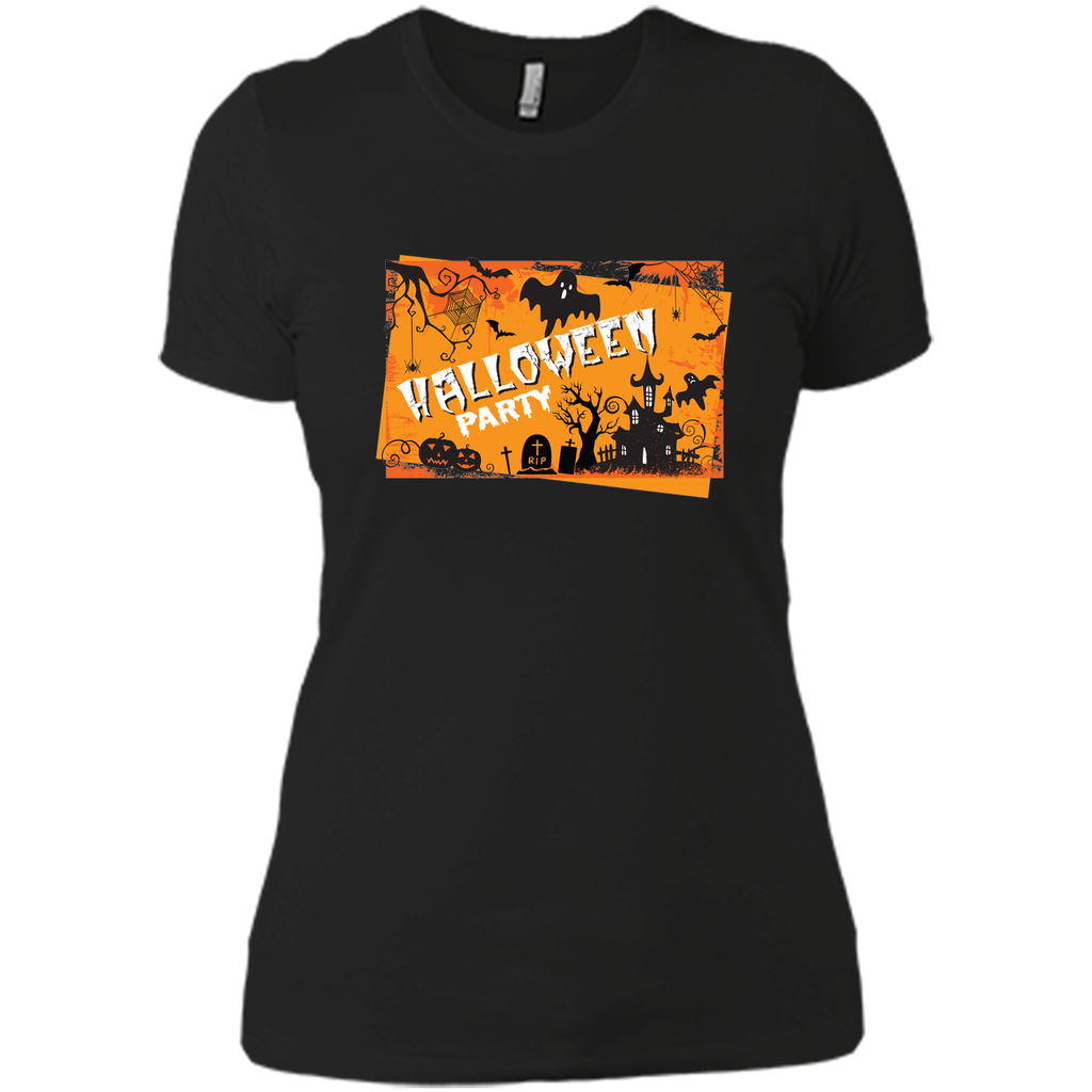 enjoy the halloween party Next Level Ladies Boyfriend Tee