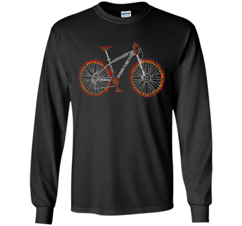 Bicycle Amazing anatomy tshirt - mountain bike fire red